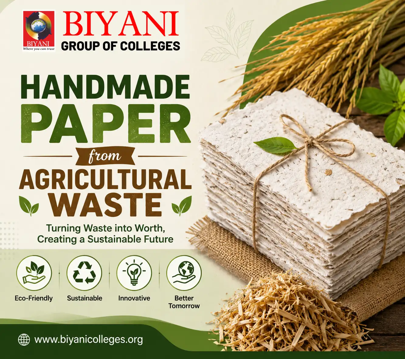 Handmade Paper from Agricultural Waste