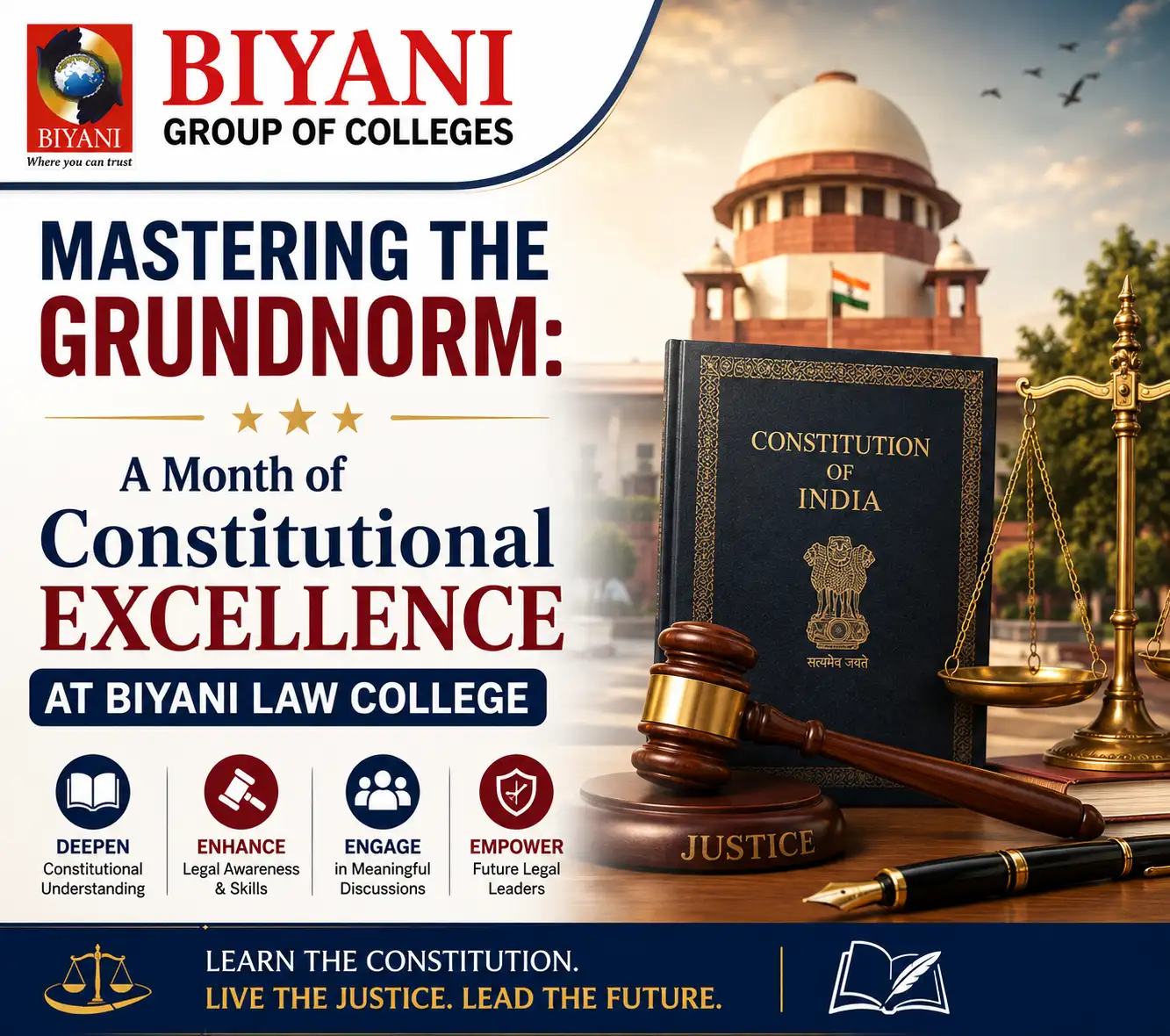 Mastering the Grundnorm A Month of Constitutional Excellence at Biyani Law College