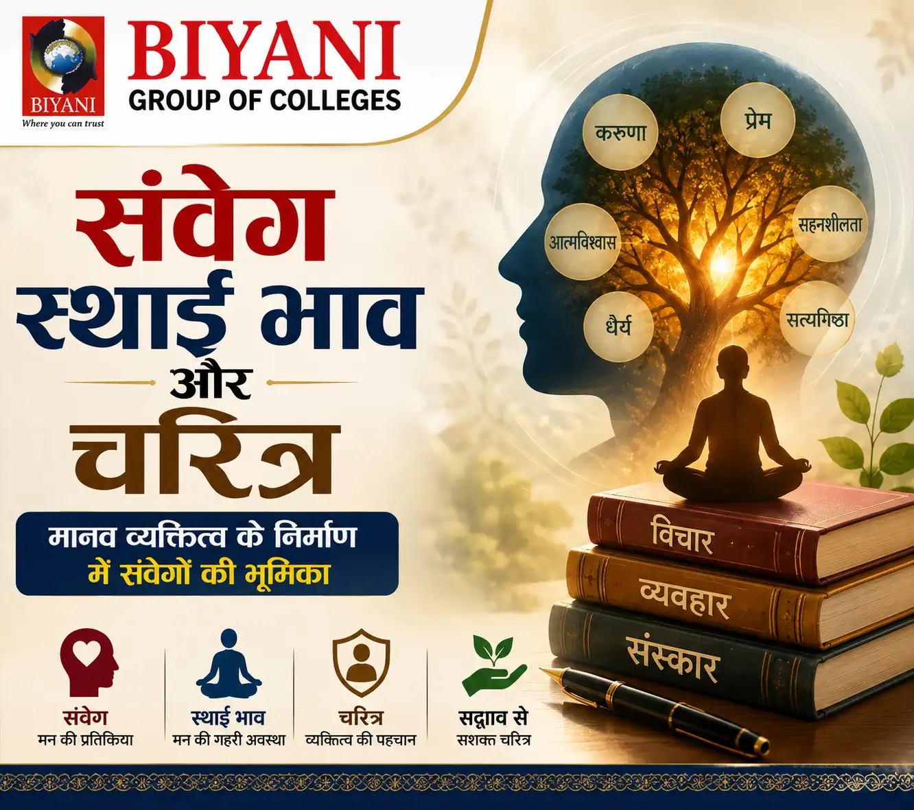 संवेग स्थाई भाव और चरित्र