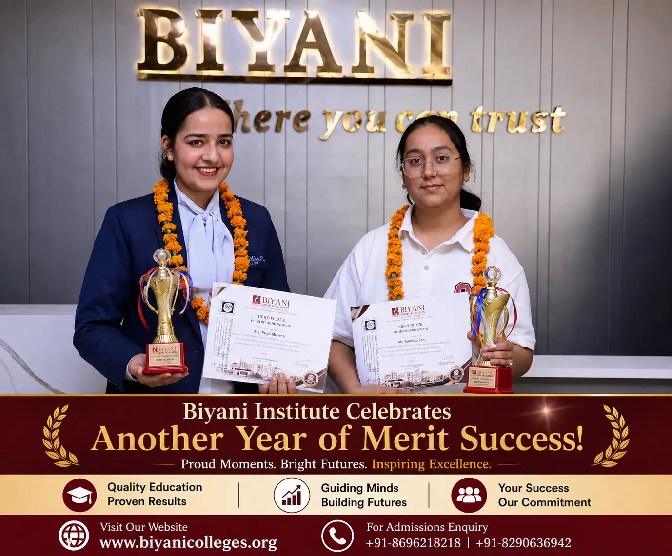 Biyani Institute Celebrates Another Year of Merit Success