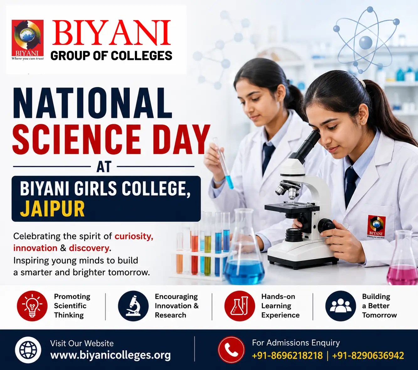 National Science Day at Biyani Girls College, Jaipur
