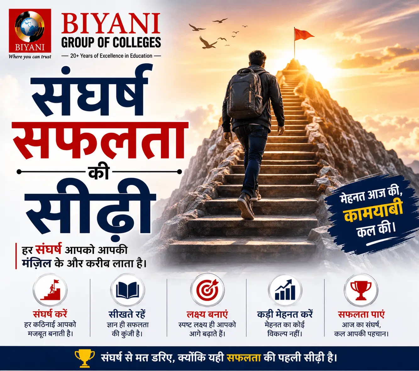संघर्ष सफलता की सीढ़ी