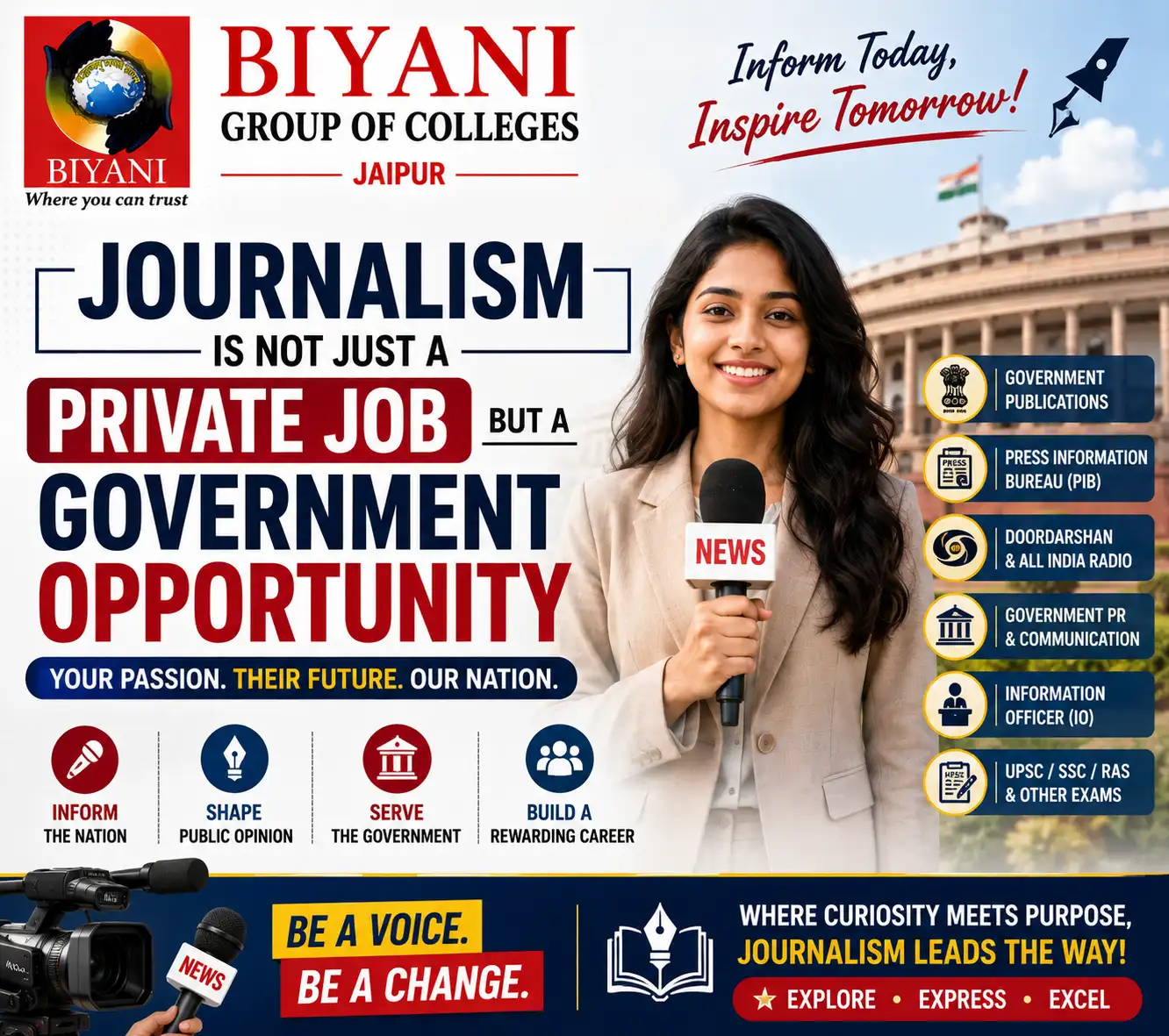 Journalism is Not Just a Private Jobs But a Government Opportunity