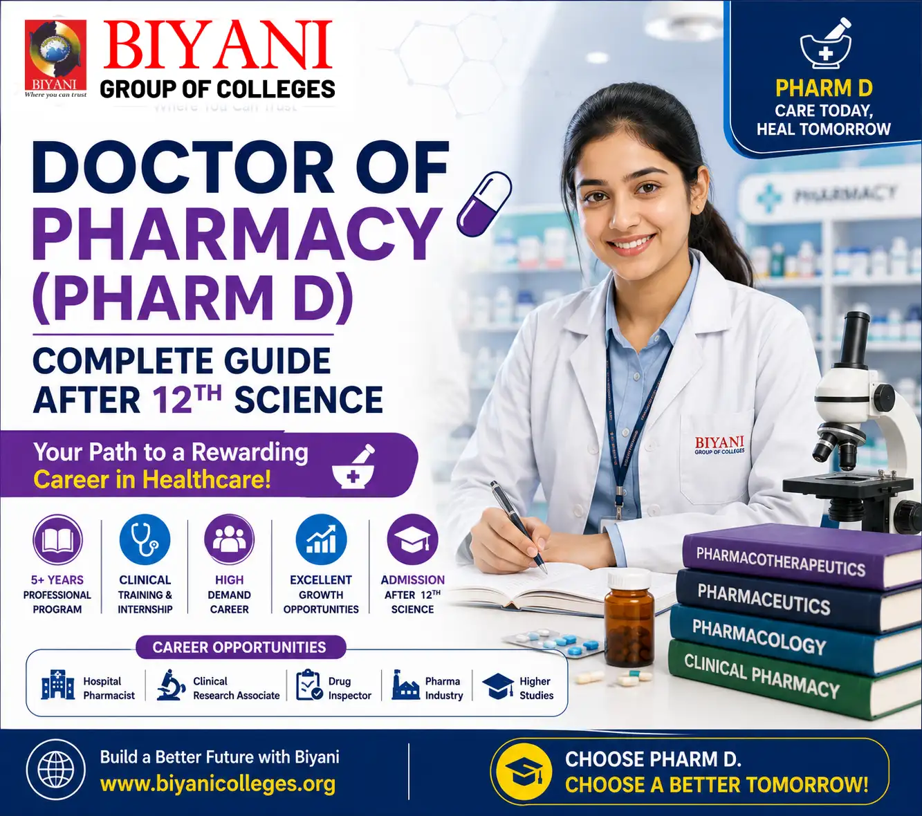Doctor of Pharmacy (Pharm D) Complete Guide After 12th Science