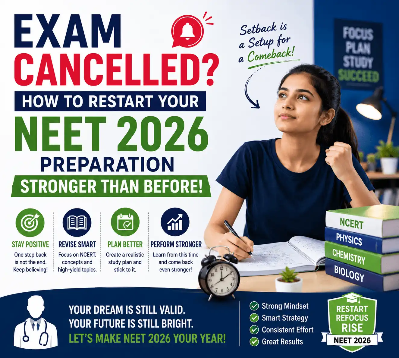Exam Cancelled How to Restart Your NEET 2026 Preparation Stronger Than Before