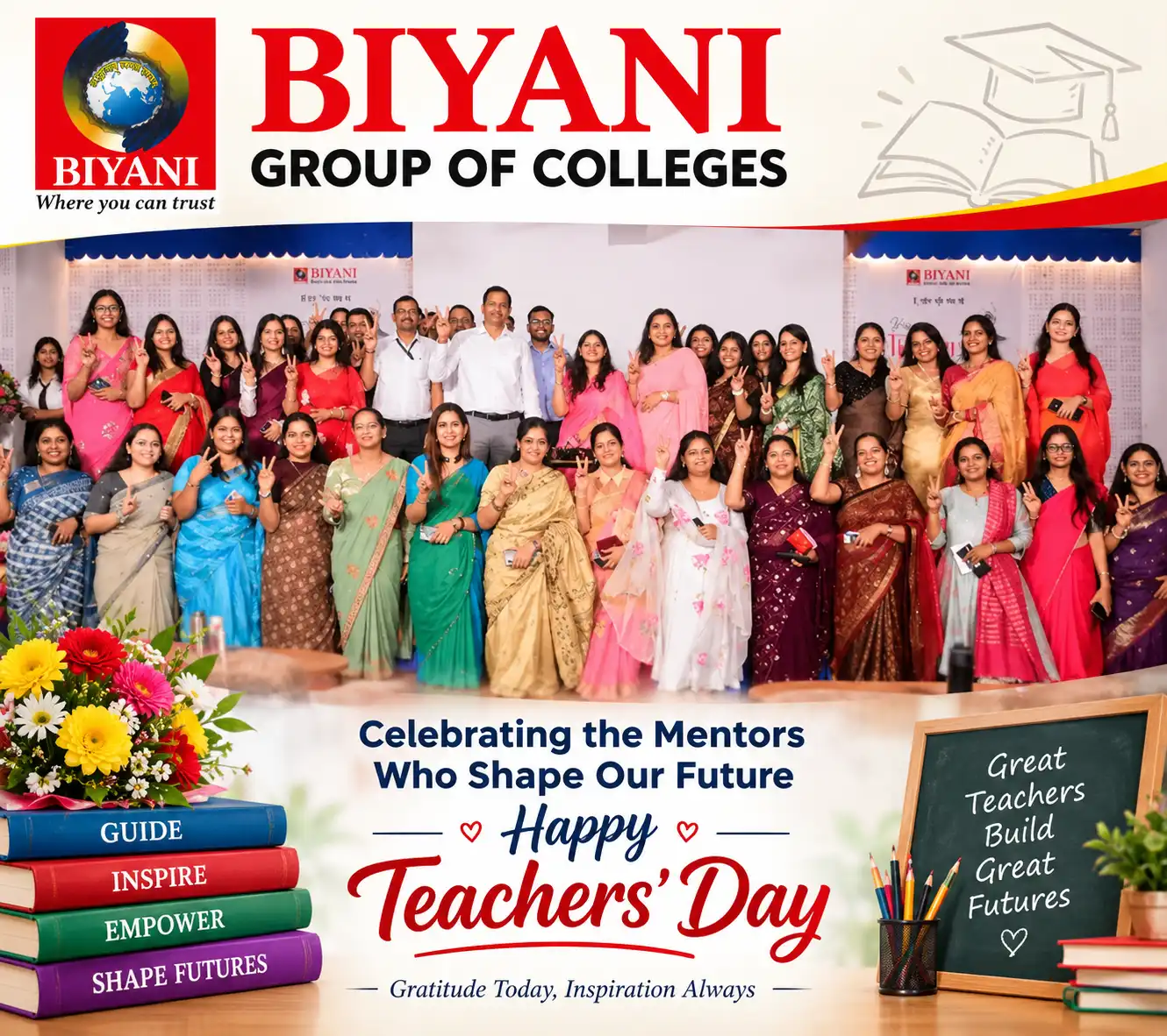 Celebrating the Mentors Who Shape Our Future Teacher’s Day at Biyani Group of Colleges