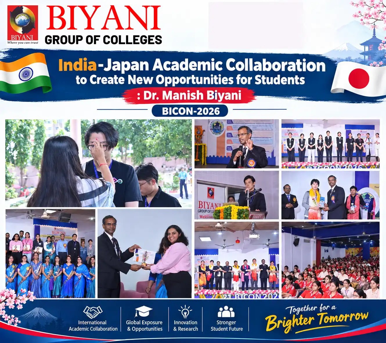 India-Japan Academic Collaboration to Create New Opportunities for Students Dr. Manish Biyani BICON-2026