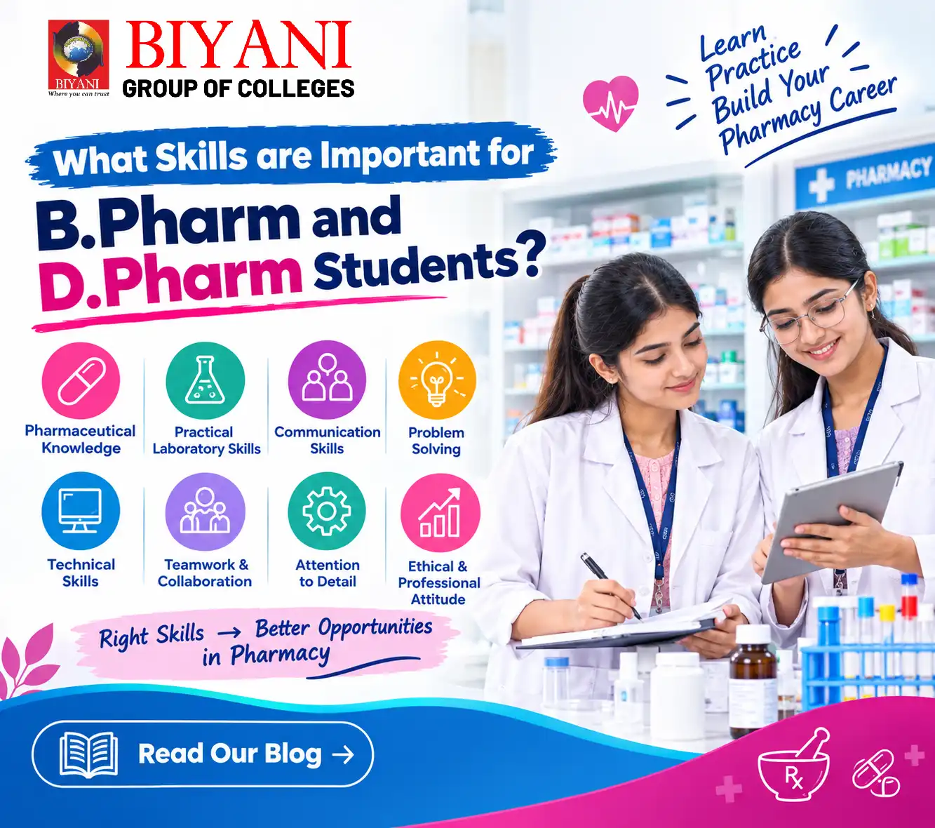 What Skills are Important for B.Pharm and D.Pharm Students