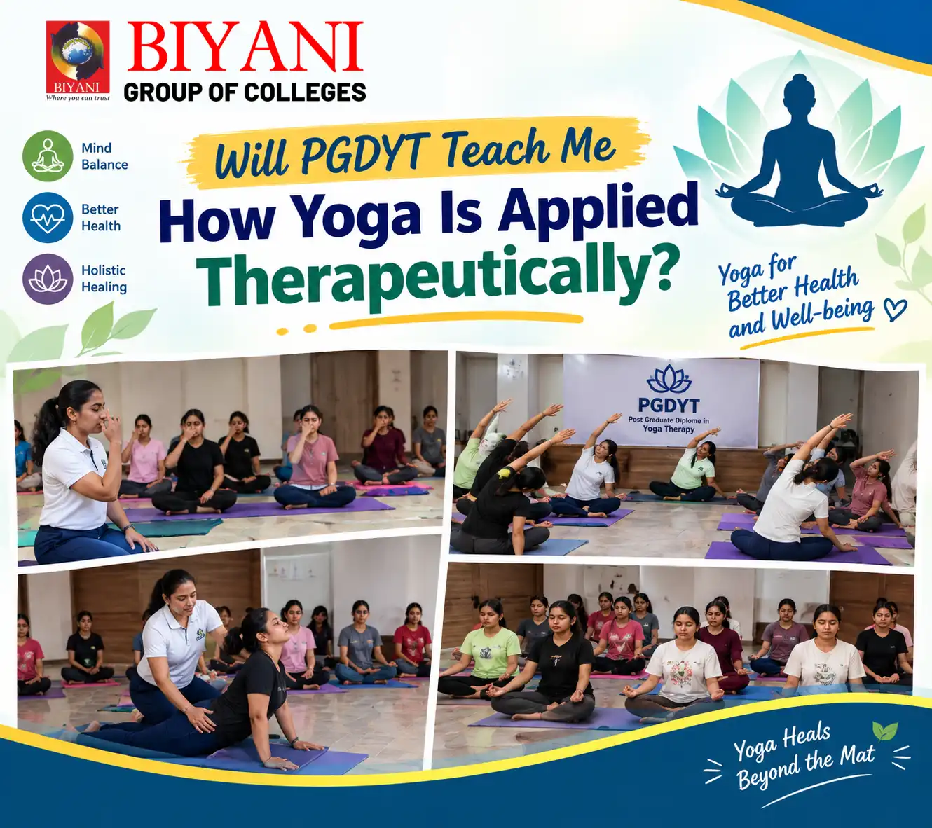 Will PGDYT Teach Me How Yoga Is Applied Therapeutically